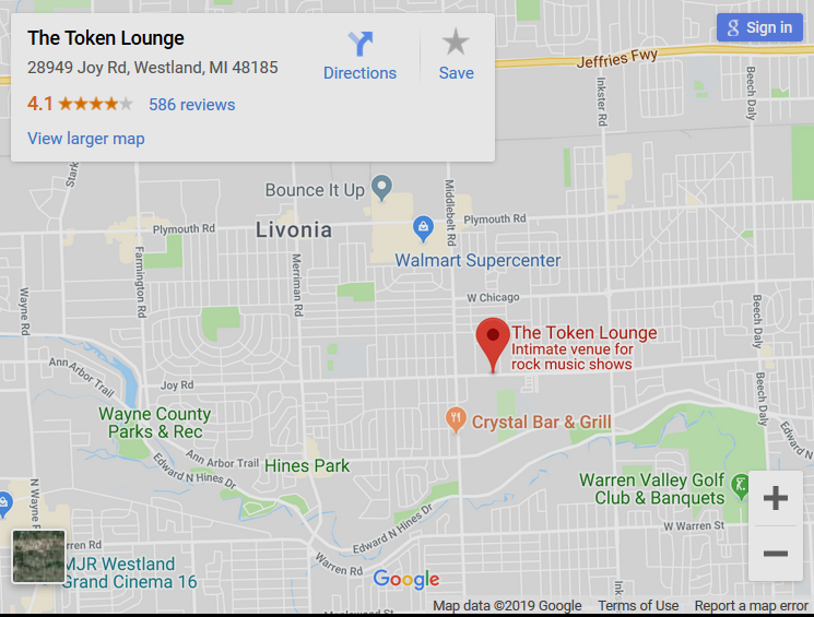 Map of Token Lounge Area