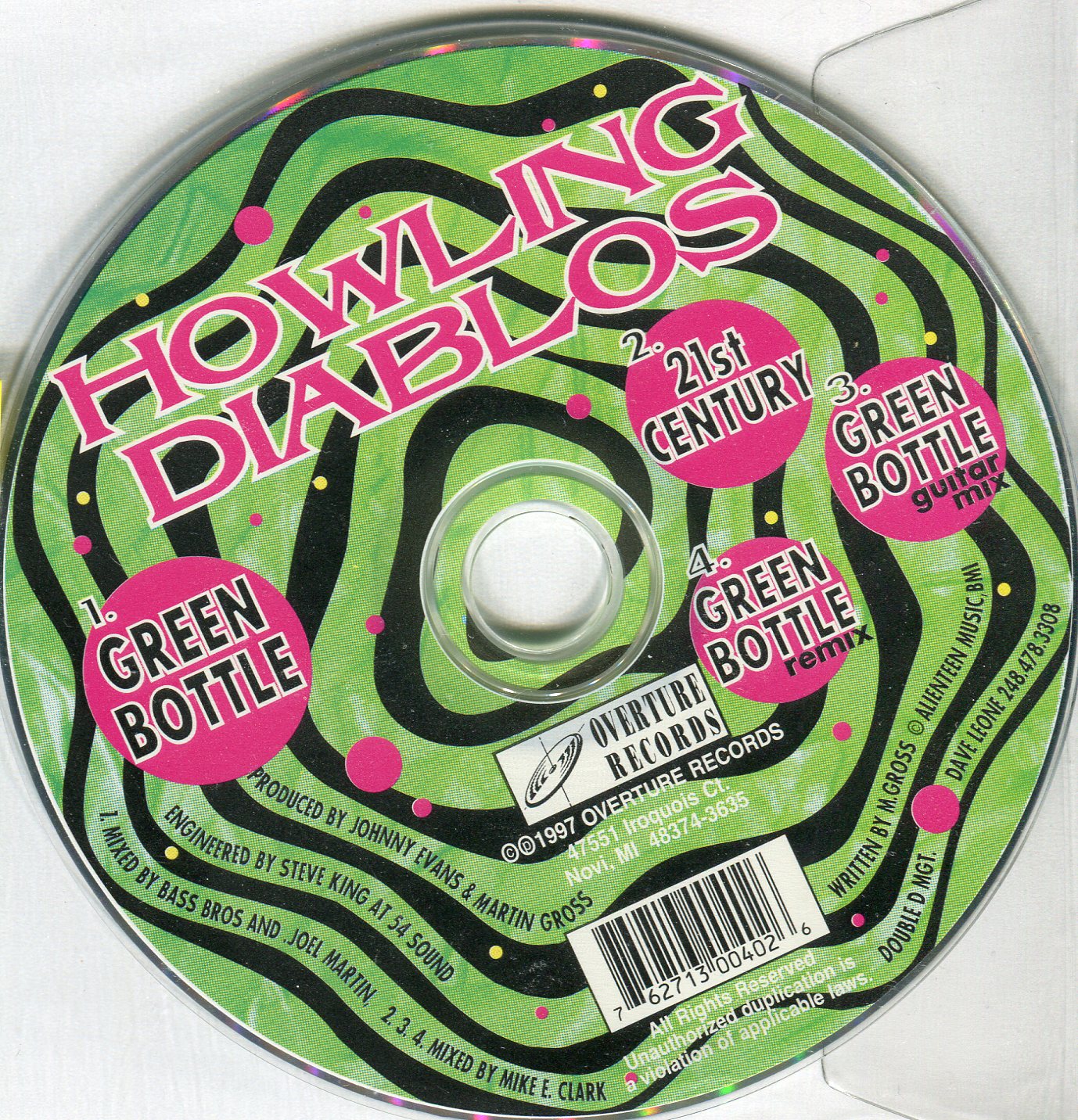 The Howling Diablos - Green Bottle (ep CD)